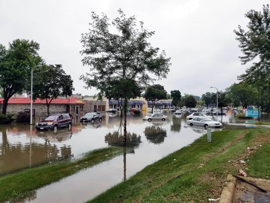 A flooded parking lot may confuse AI but not humans