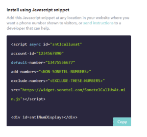 Show the right phone number to each website visitor - Sonetel