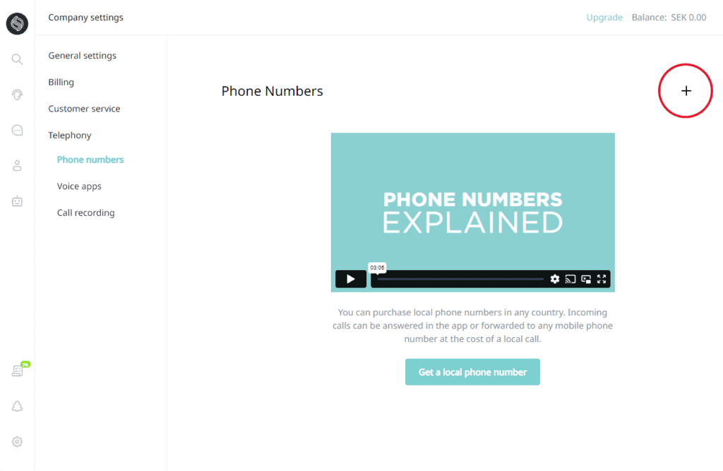 Buy phone numbers