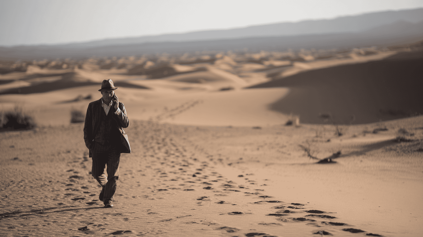 British man in the Sahara desert